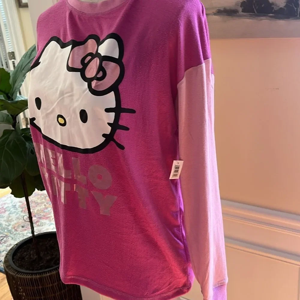 NWT Hello Kitty Pink Long Sleeve Pajama Tee